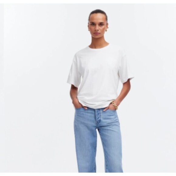 MADEWELL‎ Size XS T-Shirt Bundle of 2 Black Mockneck & Relaxed Oversized Tee - Picture 3 of 14